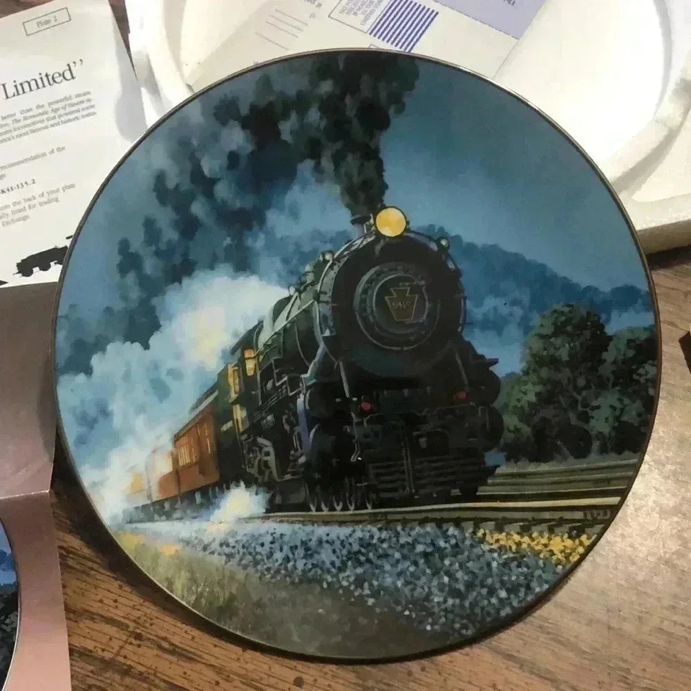 Knowles collector plate The Broadway limited by R.E. Pierce train collection